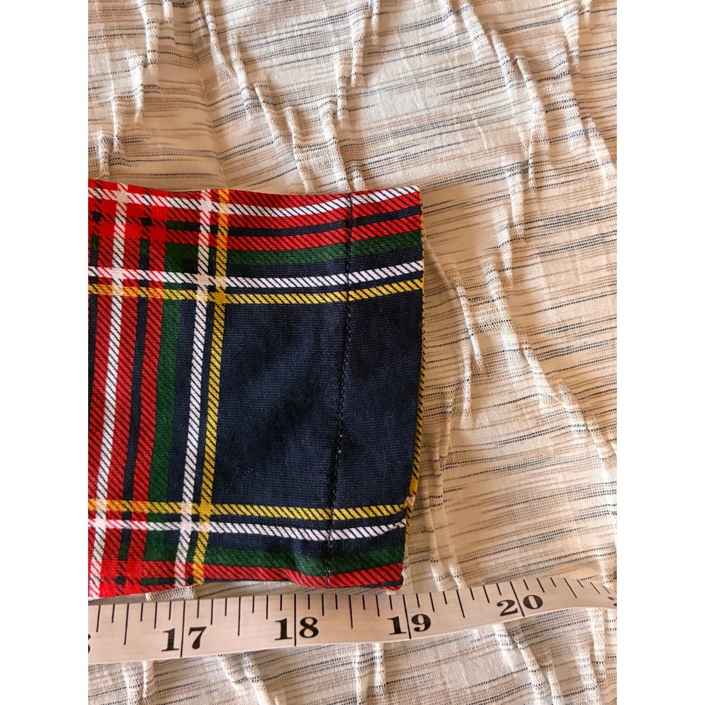 J.Crew Re-Imagined Womens Med Navy Red Tartan Plaid Cotton Turtleneck AT787 - Picture 11 of 12